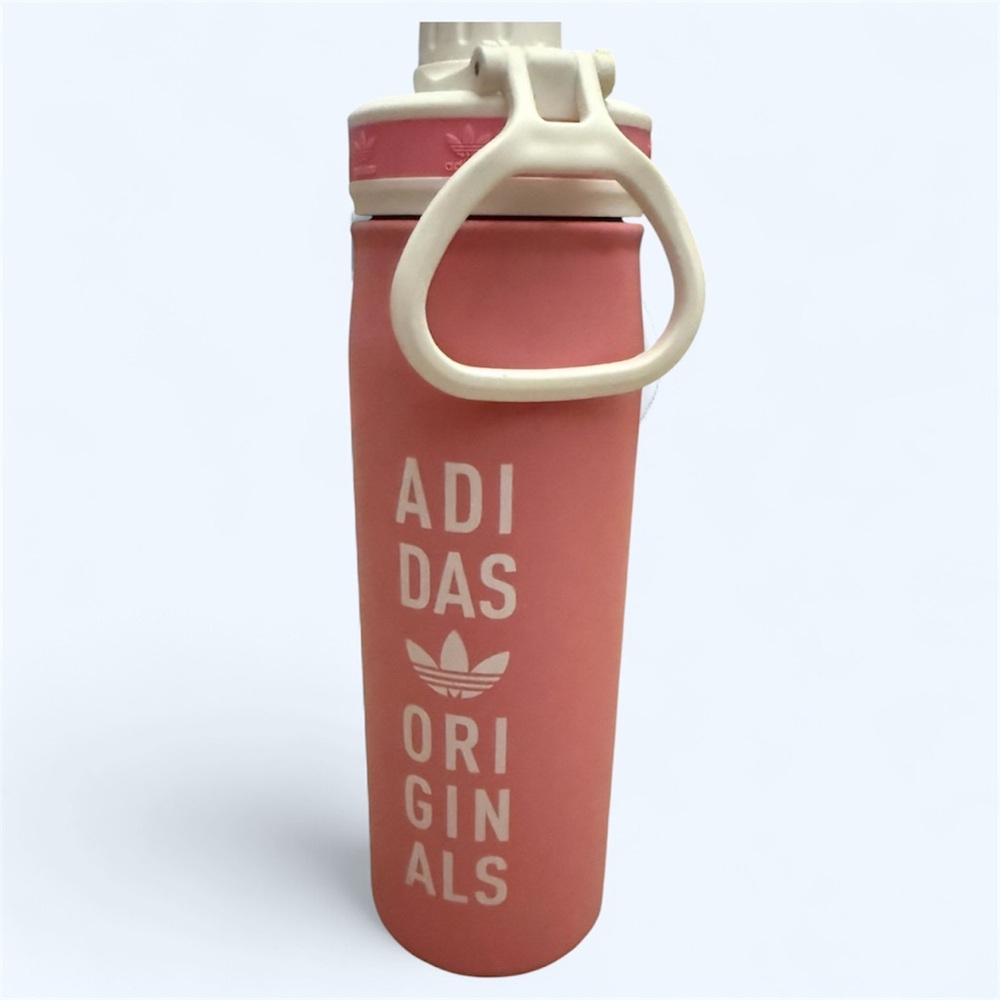 Adidas Pink and White 1L Sports Bottle
